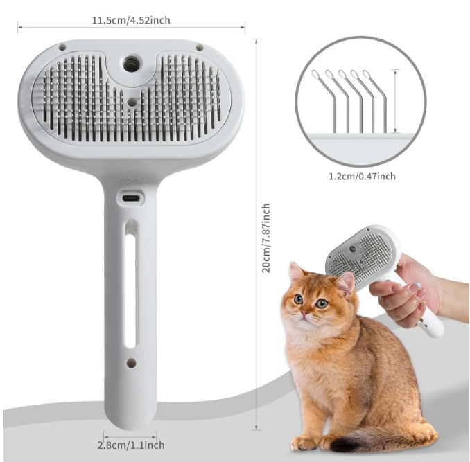 Brosse Spray Anti-Poils pour Chat et Chien