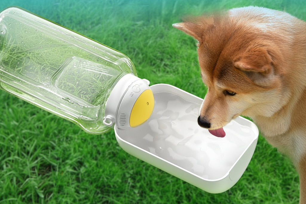 Gourde 2-en-1 pour chien - eau et croquettes