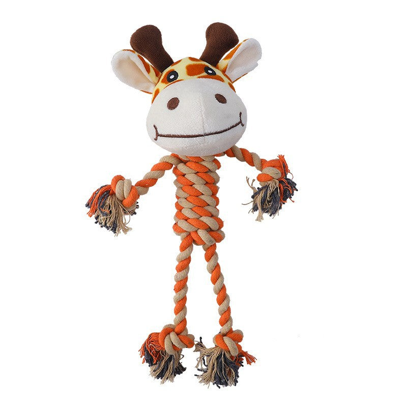Jouet en peluche et corde pour chien — Design animaux