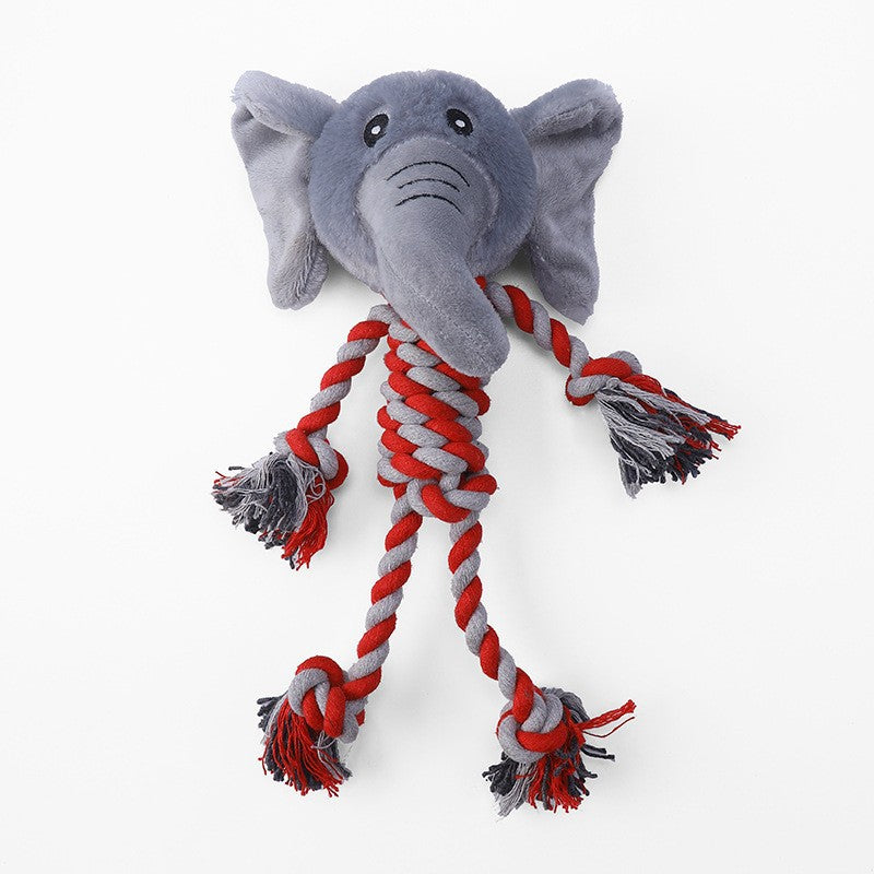 Jouet en peluche et corde pour chien — Design animaux