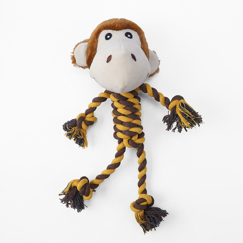 Jouet en peluche et corde pour chien — Design animaux