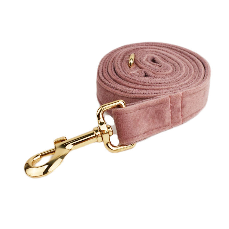 Collier pour Chien en Velours Rose Poudré | Laisse, Harnais & Accessoires