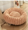 Panier rond ultra doux pour chat et chien – Nid apaisant en peluche